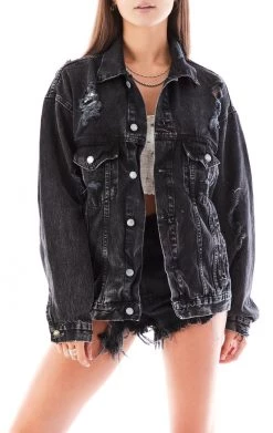 FURST OF A KIND VINTAGE GRAPHIC BACK INSERT DENIM JACKET VINTAGE DENIM JACKETS