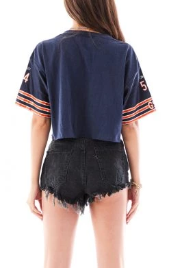FURST OF A KIND VINTAGE SPLICED JERSEY SLEEVE CROPPED TEE