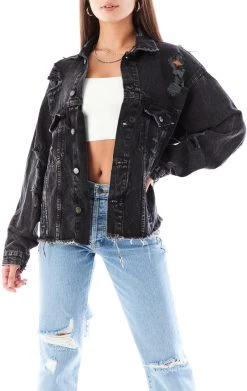 FURST OF A KIND VINTAGE GRAPHIC BACK INSERT DENIM JACKET