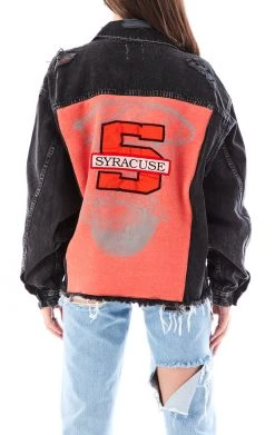 FURST OF A KIND VINTAGE GRAPHIC BACK INSERT DENIM JACKET