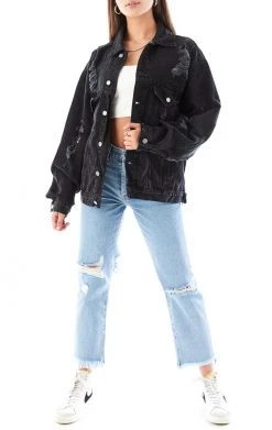 FURST OF A KIND VINTAGE GRAPHIC BACK INSERT DENIM JACKET