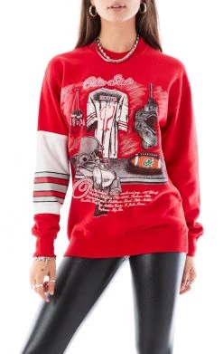 FURST OF A KIND VINTAGE SPLICED JERSEY SLEEVE SWEATSHIRT