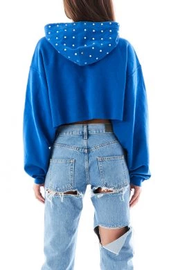 FURST OF A KIND VINTAGE RHINESTONE CROPPED HOODIE SALE