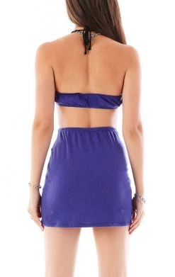 FURST OF A KIND VINTAGE CUT OUT HALTER DRESS