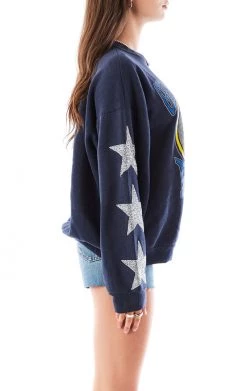 FURST OF A KIND VINTAGE COLLEGE VINTAGE SILVER STAR PATCH SWEATSHIRT