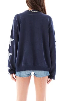 FURST OF A KIND VINTAGE COLLEGE VINTAGE SILVER STAR PATCH SWEATSHIRT