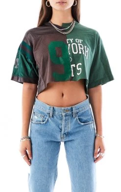 FURST OF A KIND VINTAGE SPLICED CROPPED JERSEY TEE
