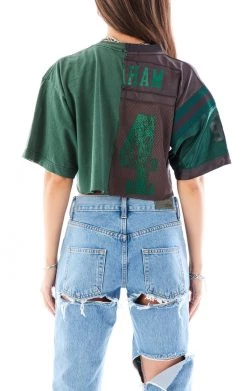 FURST OF A KIND VINTAGE SPLICED CROPPED JERSEY TEE