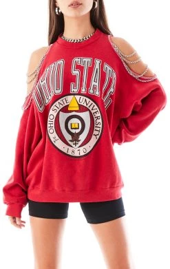 FURST OF A KIND VINTAGE SHOULDER CUT OUT CHAIN SWEATSHIRT SALE