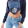 FURST OF A KIND VINTAGE SPLICED BLEACH V CROPPED SWEATSHIRT
