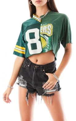 FURST OF A KIND VINTAGE SPLICED CROPPED JERSEY TEE