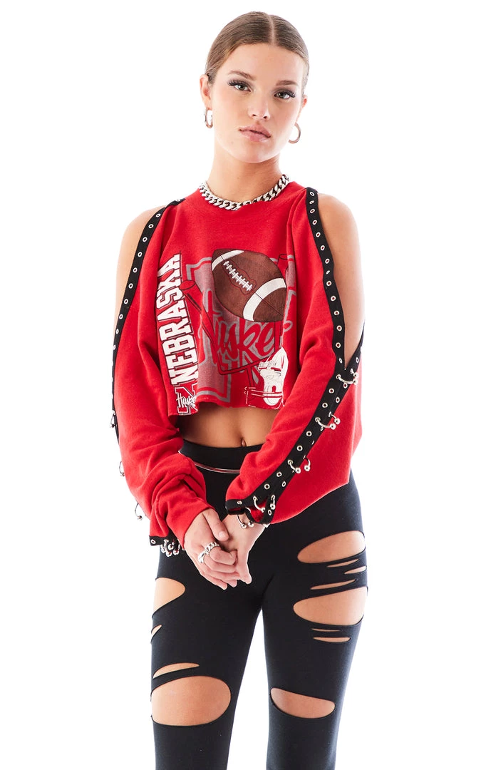 FURST OF A KIND VINTAGE CROPPED CUT OUT U-RING SWEATSHIRT SALE 4 FURST OF A KIND VINTAGE CROPPED CUT OUT U-RING SWEATSHIRT SALE