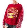 FURST OF A KIND VINTAGE SILVER RHINESTONE FLAME SWEATSHIRT