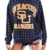FURST OF A KIND VINTAGE COLLEGE VINTAGE ALLOVER RHINESTONE SWEATSHIRT