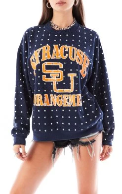 FURST OF A KIND VINTAGE COLLEGE VINTAGE ALLOVER RHINESTONE SWEATSHIRT