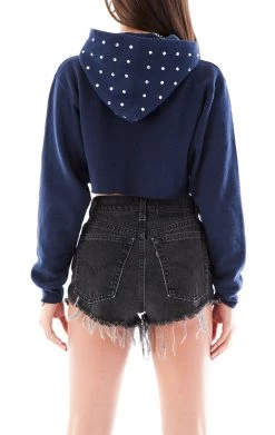FURST OF A KIND VINTAGE RHINESTONE CROPPED HOODIE SALE