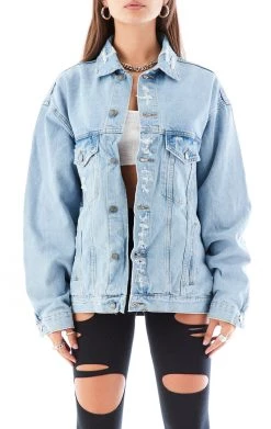 FURST OF A KIND VINTAGE GRAPHIC BACK INSERT DENIM JACKET