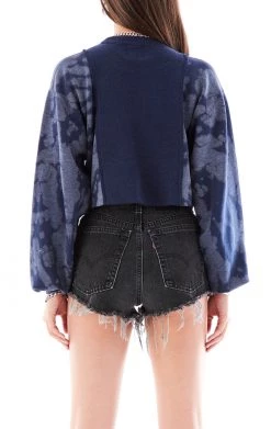 FURST OF A KIND SALE VINTAGE SPLICED BLEACH CROPPED SWEATSHIRT