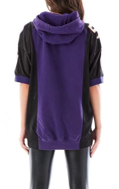 FURST OF A KIND SALE VINTAGE VERTICAL SPLICED JERSEY HOODIE