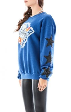 FURST OF A KIND SALE VINTAGE BLACK STAR PATCH SWEATSHIRT