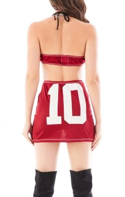 FURST OF A KIND VINTAGE DRESSES VINTAGE CUT OUT JERSEY HALTER DRESS