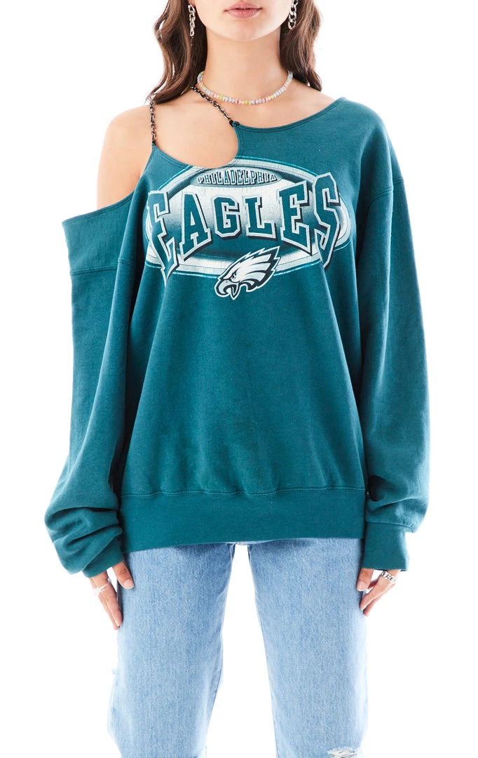 FURST OF A KIND VINTAGE ONE SHOULDER DOUBLE CHAIN SWEATSHIRT SALE 4 FURST OF A KIND VINTAGE ONE SHOULDER DOUBLE CHAIN SWEATSHIRT SALE