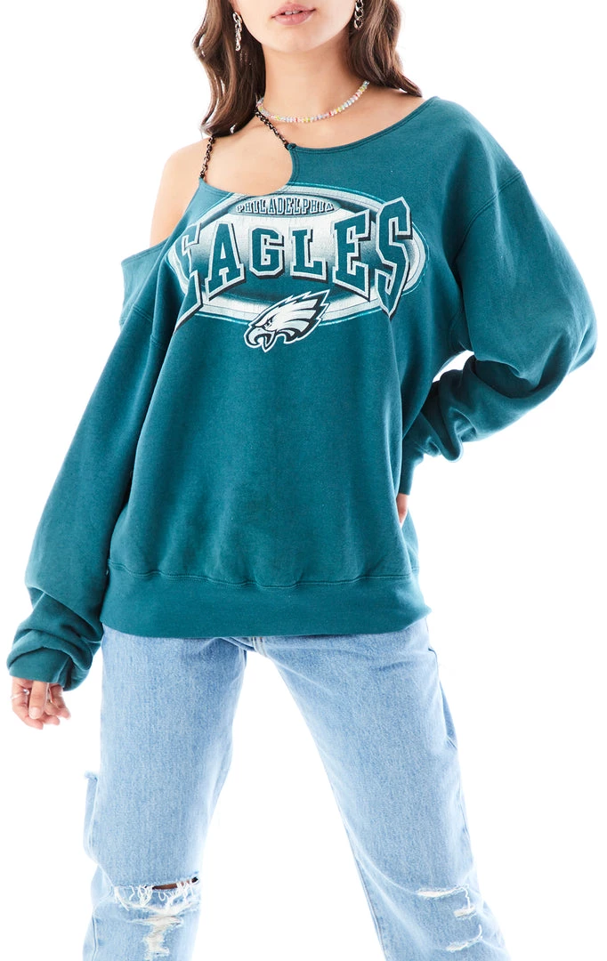 FURST OF A KIND VINTAGE ONE SHOULDER DOUBLE CHAIN SWEATSHIRT SALE 3 FURST OF A KIND VINTAGE ONE SHOULDER DOUBLE CHAIN SWEATSHIRT SALE