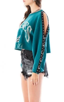 FURST OF A KIND VINTAGE CROPPED CUT OUT U-RING SWEATSHIRT SALE