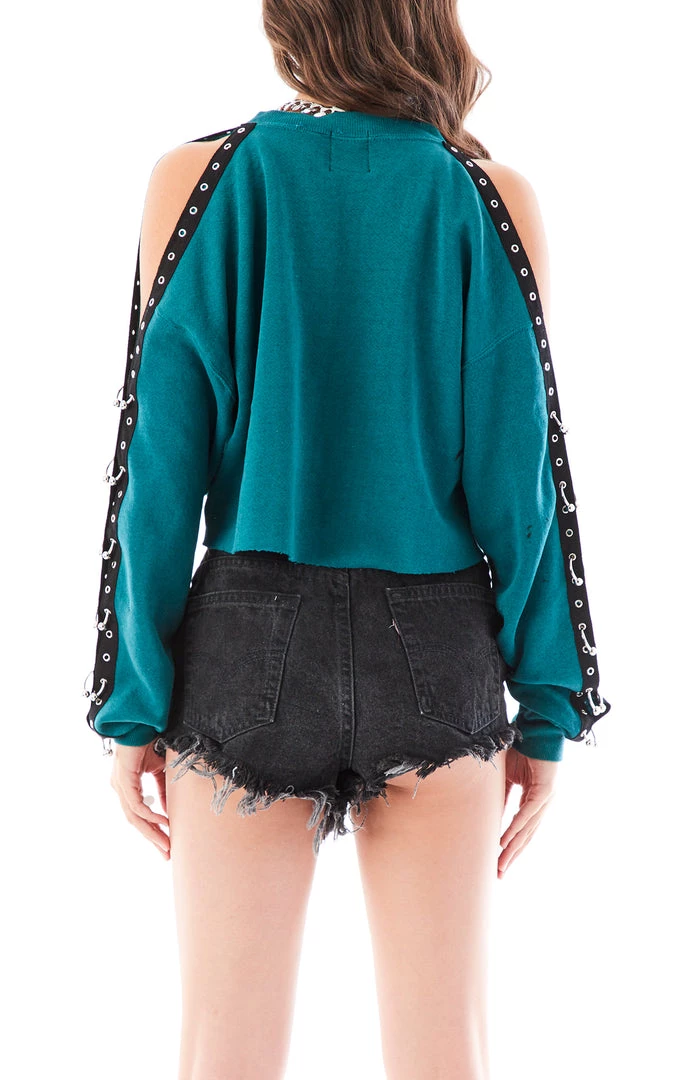 FURST OF A KIND VINTAGE CROPPED CUT OUT U-RING SWEATSHIRT SALE 5 FURST OF A KIND VINTAGE CROPPED CUT OUT U-RING SWEATSHIRT SALE