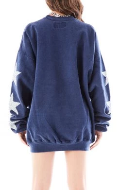 FURST OF A KIND VINTAGE COLLEGE VINTAGE SILVER STAR PATCH SWEATSHIRT