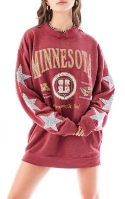 FURST OF A KIND VINTAGE COLLEGE VINTAGE SILVER STAR PATCH SWEATSHIRT