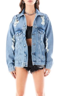 FURST OF A KIND VINTAGE GRAPHIC BACK INSERT DENIM JACKET