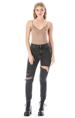 COMMANDO SLINKY KNIT V-CAMI BODYSUIT