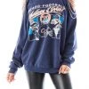 FURST OF A KIND VINTAGE SHOULDER CUT OUT CHAIN SWEATSHIRT