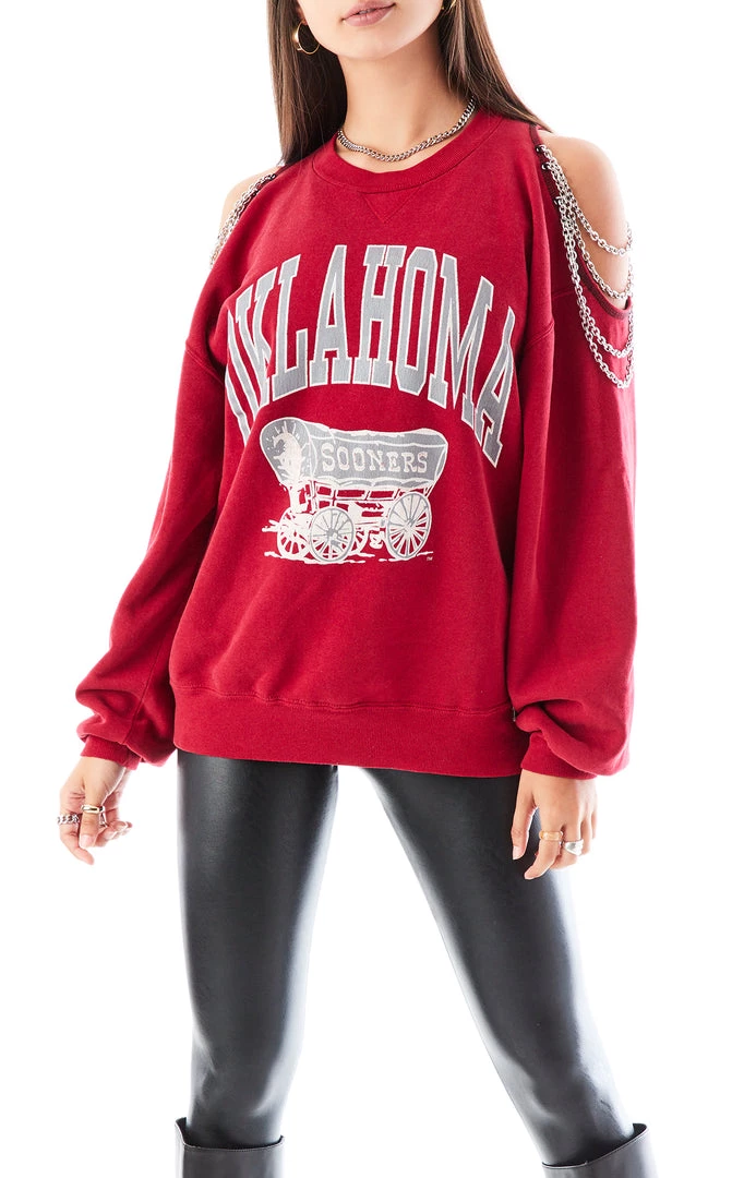 FURST OF A KIND SALE VINTAGE SHOULDER CUT OUT CHAIN SWEATSHIRT 3 FURST OF A KIND SALE VINTAGE SHOULDER CUT OUT CHAIN SWEATSHIRT