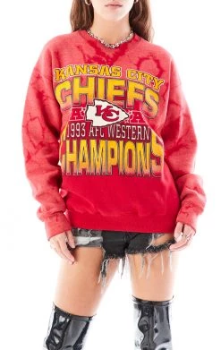 FURST OF A KIND VINTAGE NFL VINTAGE BLEACH SPIRAL SWEATSHIRT