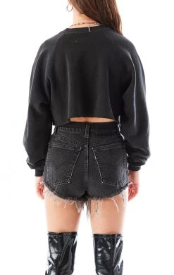 FURST OF A KIND VINTAGE RHINESTONE FLAME CROPPED SWEATSHIRT 7 FURST OF A KIND VINTAGE RHINESTONE FLAME CROPPED SWEATSHIRT