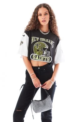 FURST OF A KIND SALE VINTAGE SPLICED JERSEY SLEEVE CROPPED TEE