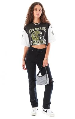 FURST OF A KIND SALE VINTAGE SPLICED JERSEY SLEEVE CROPPED TEE