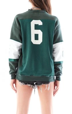 FURST OF A KIND VINTAGE SPLICED JERSEY SLEEVE AND BACK SWEATSHIRT