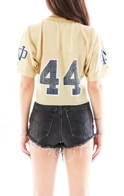 FURST OF A KIND VINTAGE CHAIN LACE UP JERSEY TEE