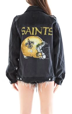 FURST OF A KIND VINTAGE GRAPHIC BACK INSERT DENIM JACKET