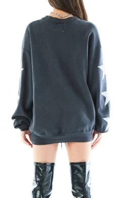 FURST OF A KIND VINTAGE SPORTS VINTAGE SILVER STAR PATCH SWEATSHIRT