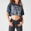 FURST OF A KIND VINTAGE NFL VINTAGE SPLIT SAFETY PIN CROPPED TEE