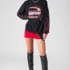 FURST OF A KIND SALE VINTAGE RED RHINESTONE FLAME SWEATSHIRT