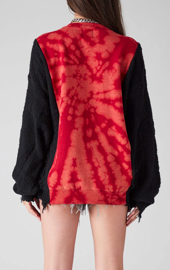 FURST OF A KIND VINTAGE BLEACH SWEATSHIRT WITH SWEATER SLEEVE 4 FURST OF A KIND VINTAGE BLEACH SWEATSHIRT WITH SWEATER SLEEVE