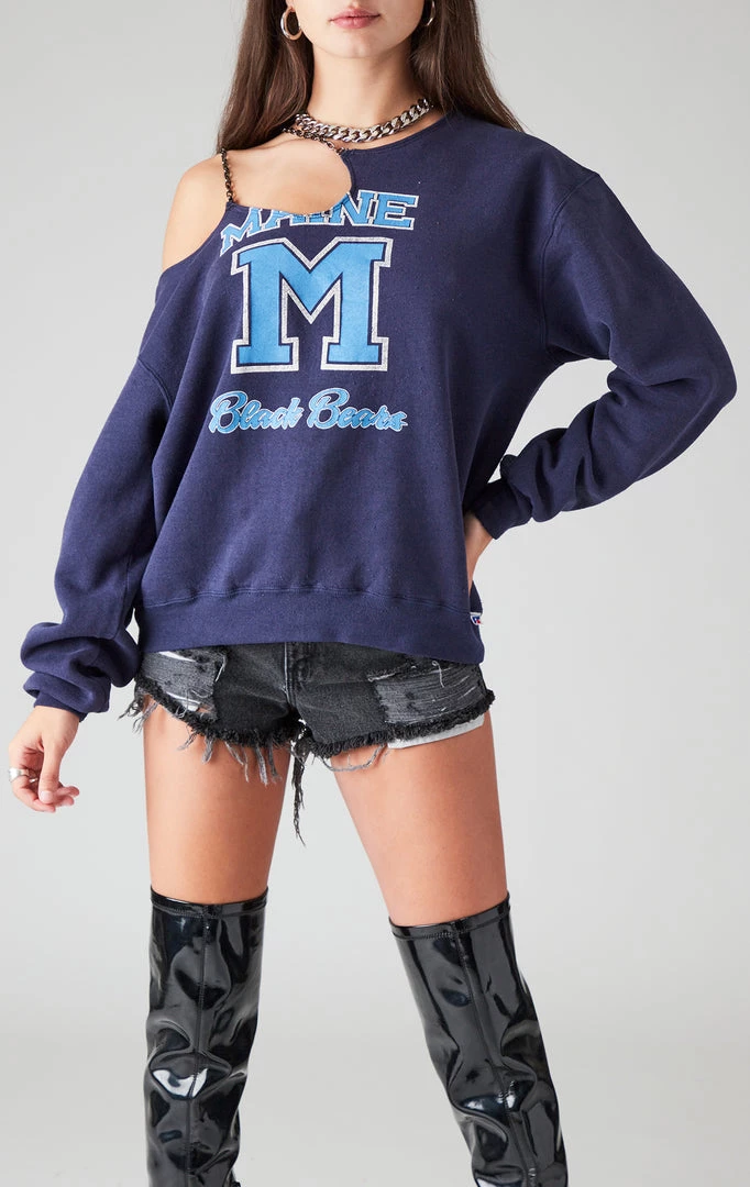 FURST OF A KIND VINTAGE ONE SHOULDER DOUBLE CHAIN SWEATSHIRT SALE 3 FURST OF A KIND VINTAGE ONE SHOULDER DOUBLE CHAIN SWEATSHIRT SALE