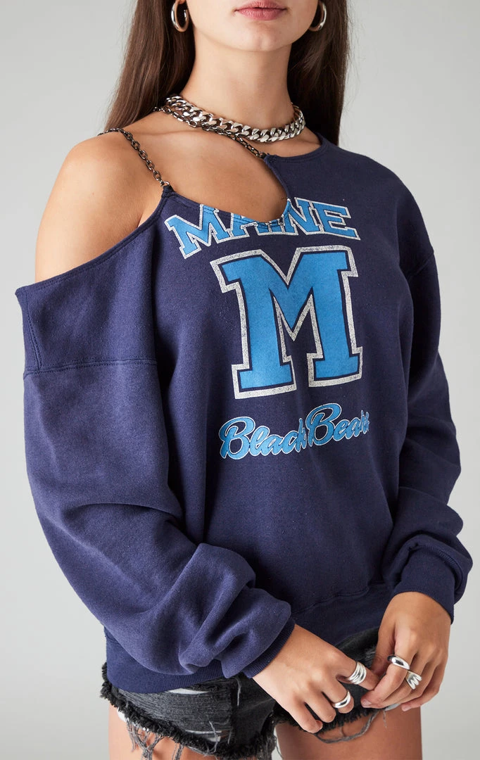 FURST OF A KIND VINTAGE ONE SHOULDER DOUBLE CHAIN SWEATSHIRT SALE 4 FURST OF A KIND VINTAGE ONE SHOULDER DOUBLE CHAIN SWEATSHIRT SALE