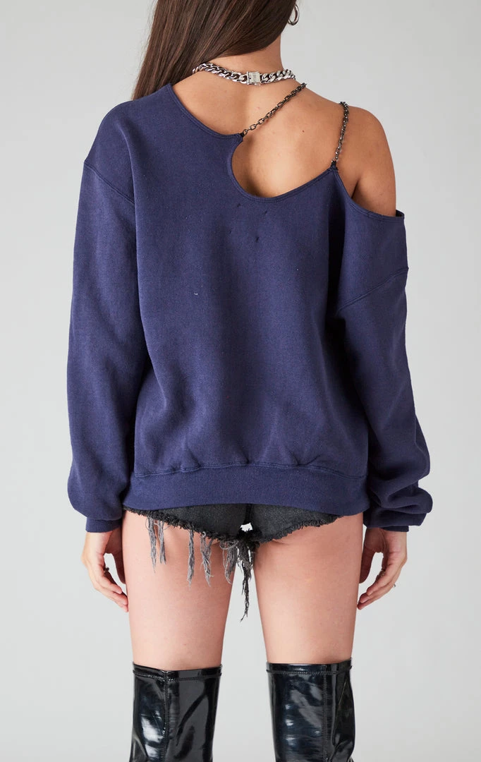 FURST OF A KIND VINTAGE ONE SHOULDER DOUBLE CHAIN SWEATSHIRT SALE 5 FURST OF A KIND VINTAGE ONE SHOULDER DOUBLE CHAIN SWEATSHIRT SALE