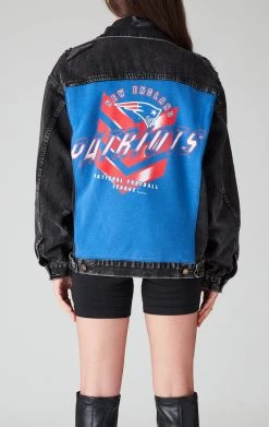 FURST OF A KIND VINTAGE GRAPHIC BACK INSERT DENIM JACKET